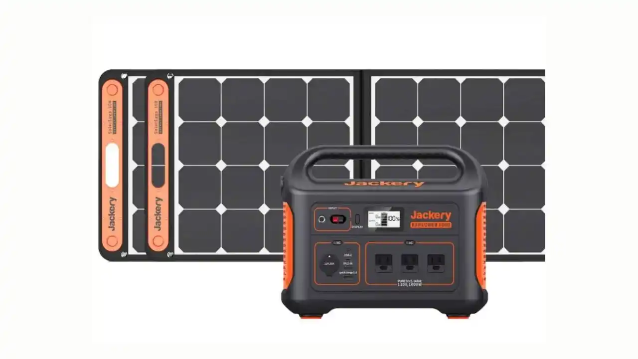 Jackery solar generator Explorer 1000 solar powered generator