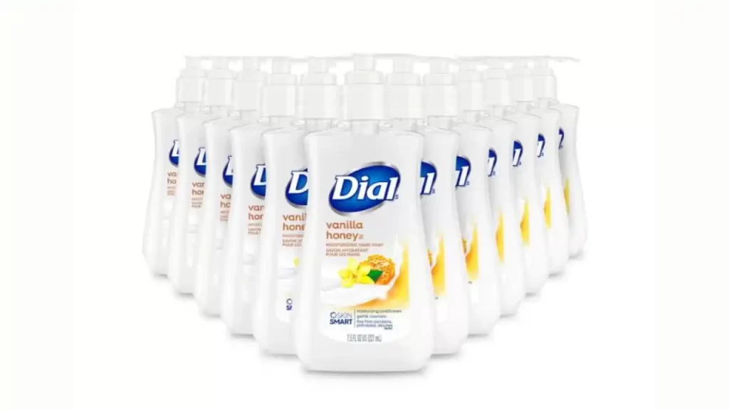 Dial Antibacterial Liquid Handsoap, Spring Water Vanilla Honey, 7.5 fl oz, Pack of 12