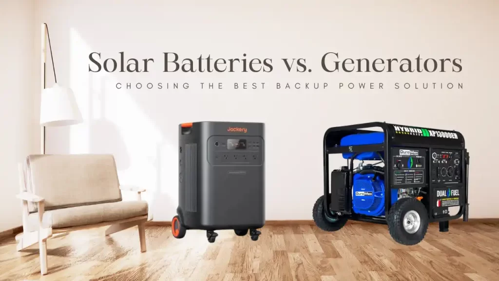 Solar Batteries vs. Generators: Choosing the Best Backup Power 