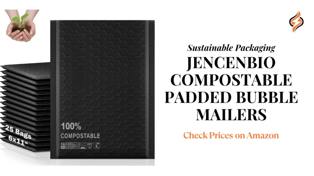 JENCENBIO Compostable Padded Bubble Mailers